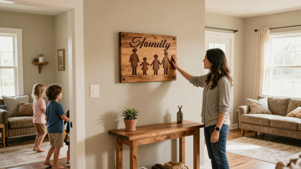 best premium carved wood family name plaques