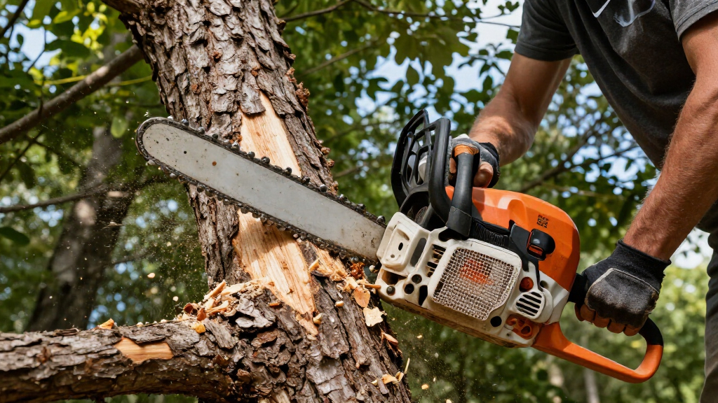 chainsaw for large trees