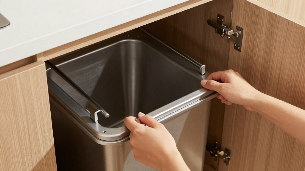 best trash pull out systems for cabinets