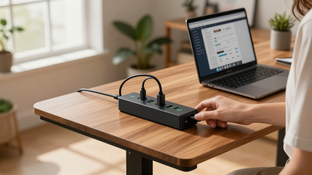standing desk power strip with surge premium