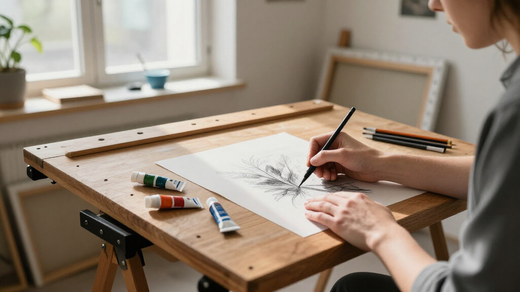 adjustable drafting table for artists