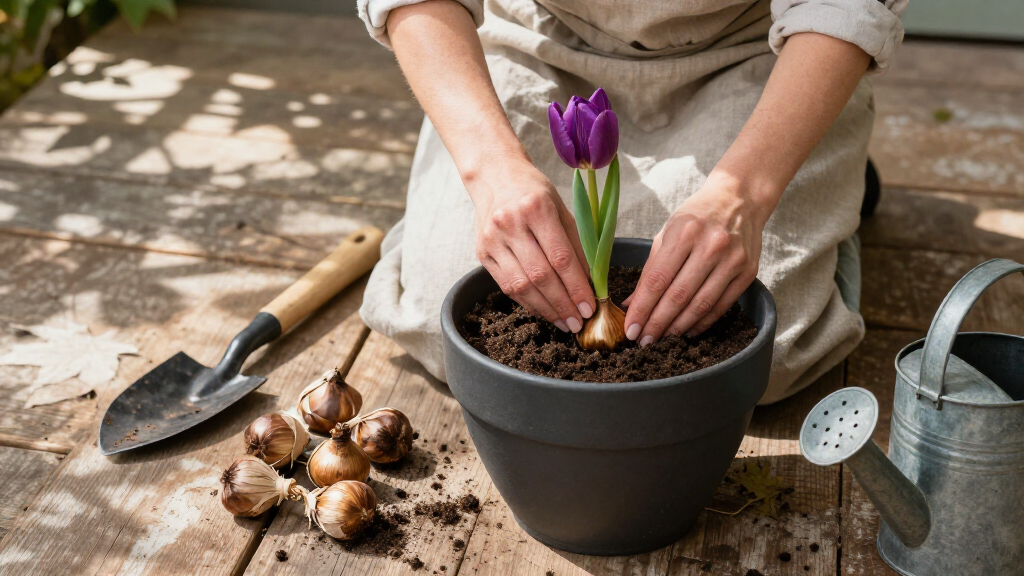 fall bulb planters for outdoor pots