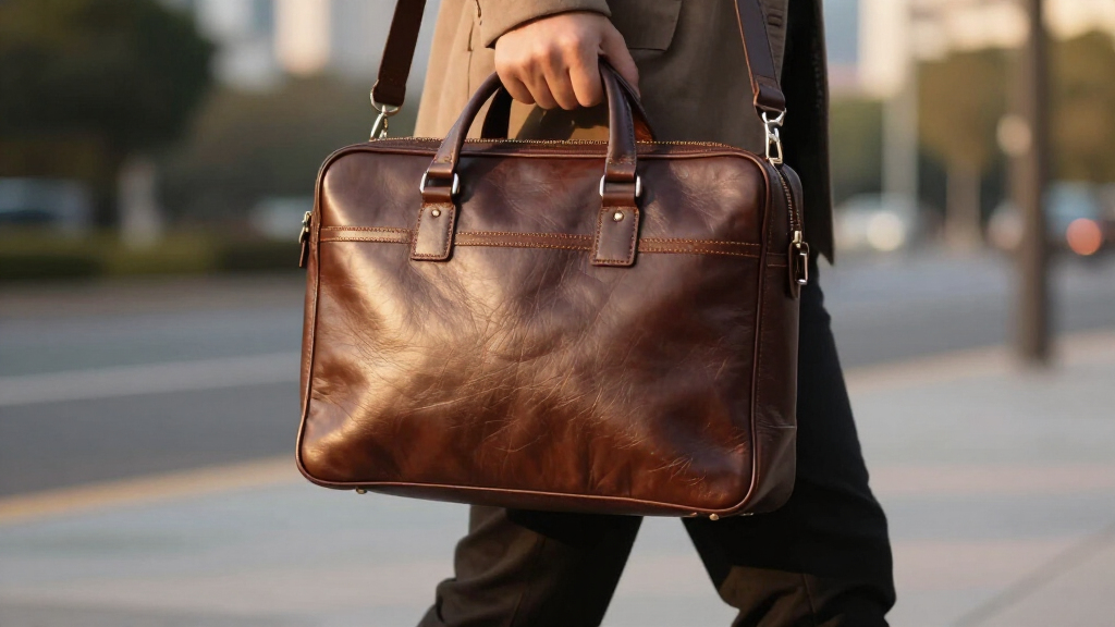 laptop briefcase leather