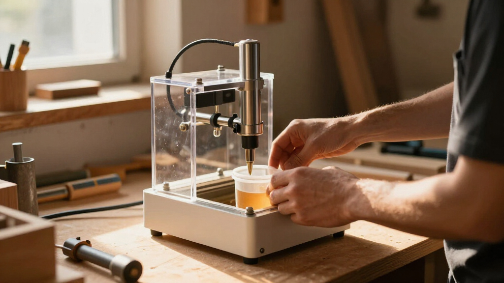 vacuum chamber for epoxy degassing for professional woodworking