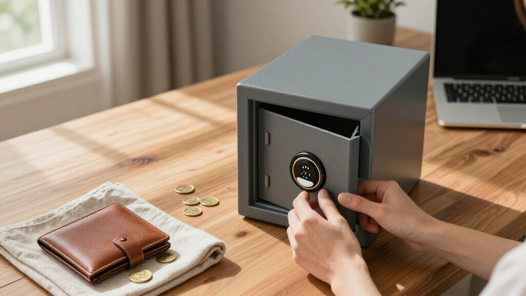 fireproof safe with biometric fingerprint lock