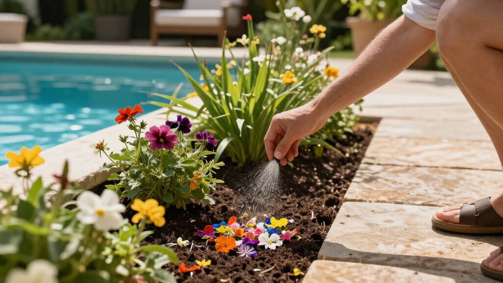 edible flower seeds for pool gardens