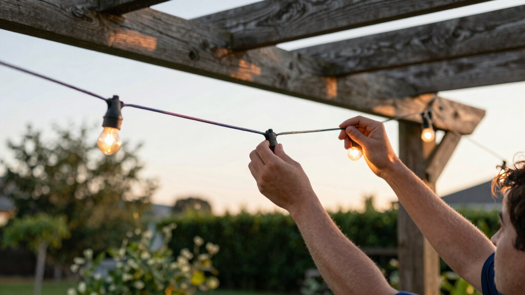 patriotic outdoor string lights