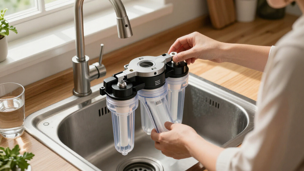 under sink water filter system with multi stage filter