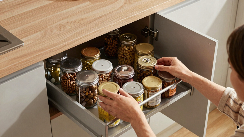 pantry cabinet with pull out shelves