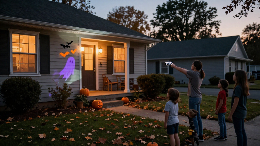 portable Halloween projector lights
