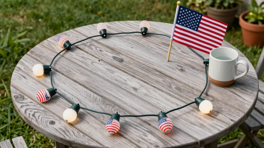 patriotic outdoor string lights