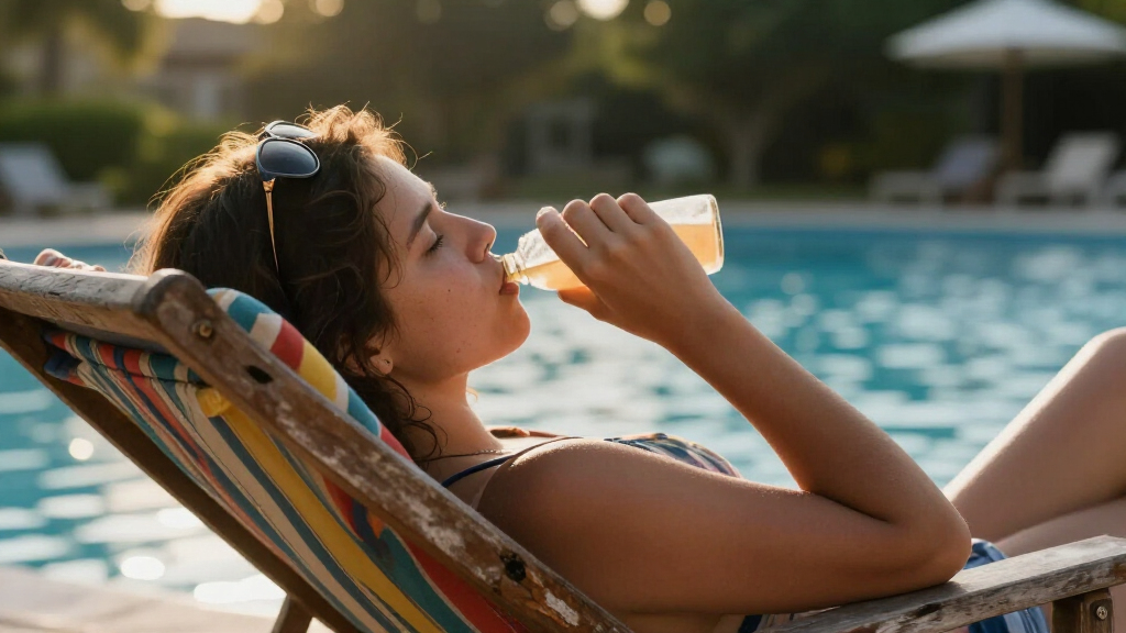 fall poolside lounge chairs