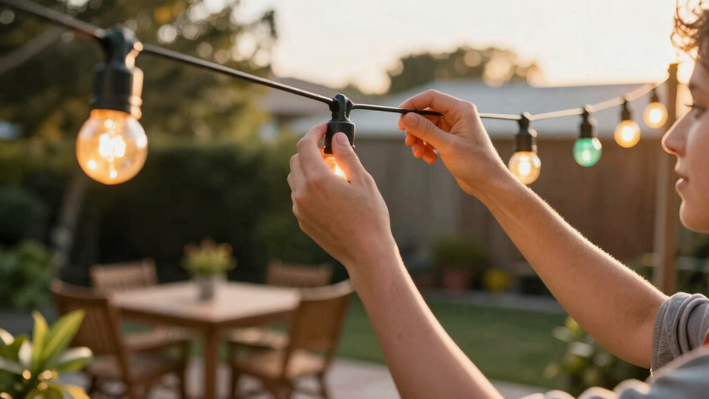 patriotic outdoor string lights