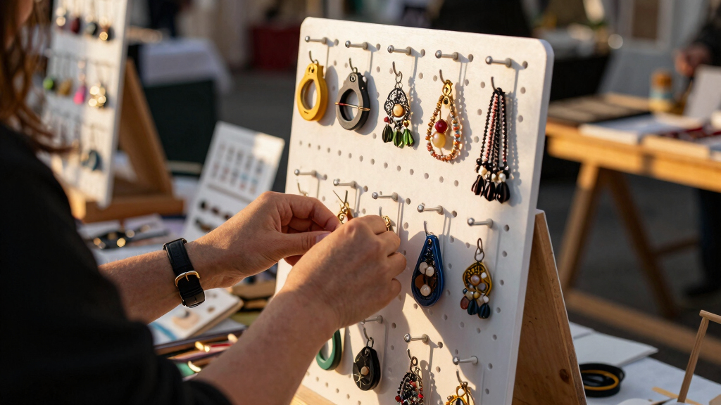 pegboard display stand for craft fairs