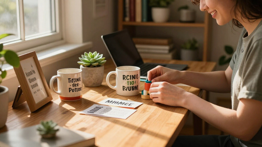 motivational quote desk accessories