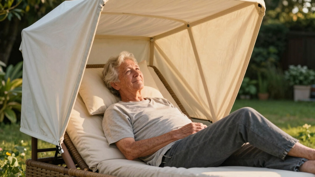 outdoor daybed with canopy