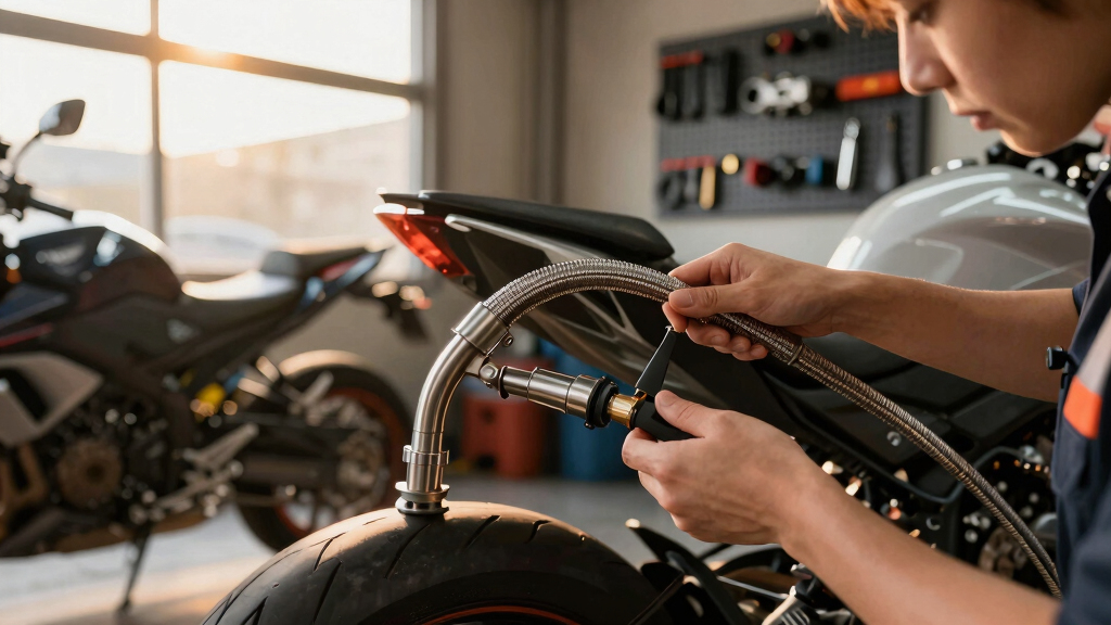 stainless steel braided brake lines for motorcycles