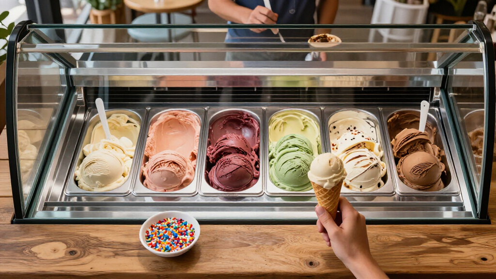 gelato display cases