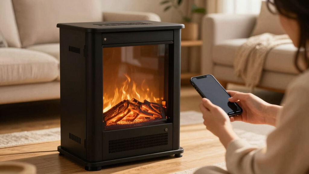electric fireplaces with smart controls