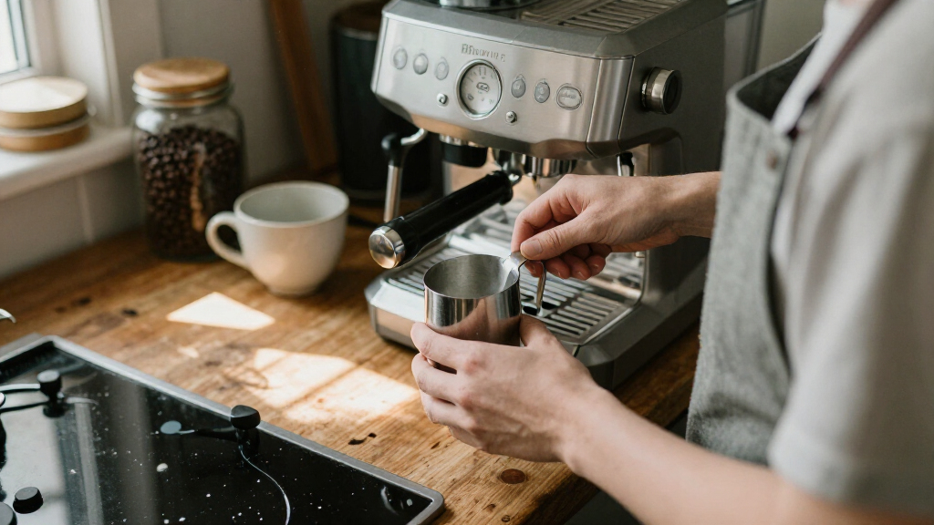 how to make thelatte with breville espresso machine
