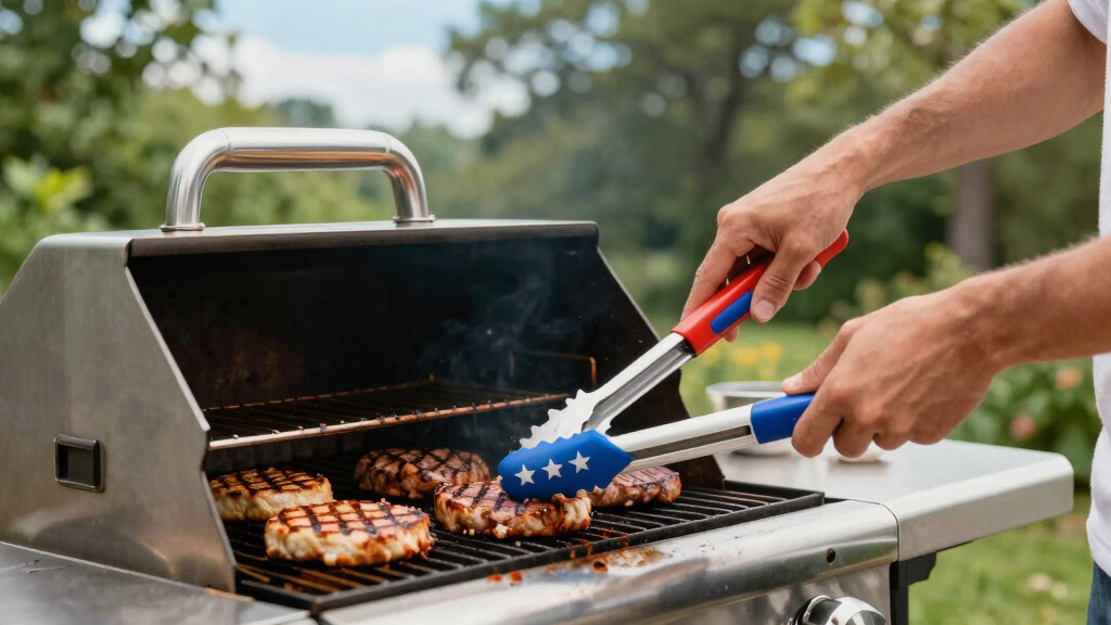 patriotic outdoor grill tools
