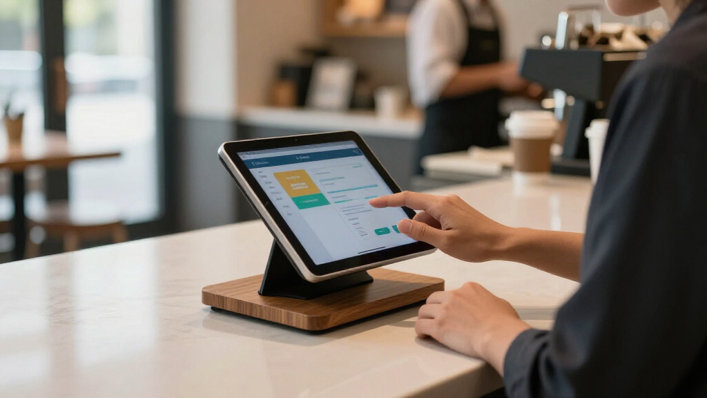 tablet stand for pos checkout