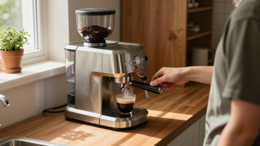 espresso machine with integrated grinder