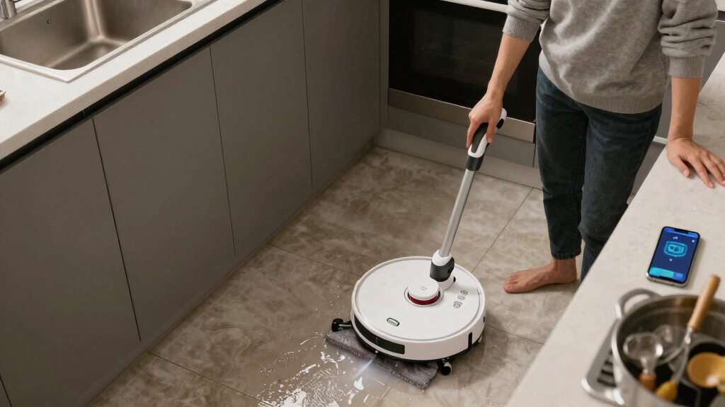 best robot vacuum mop combo for sticky kitchen floors