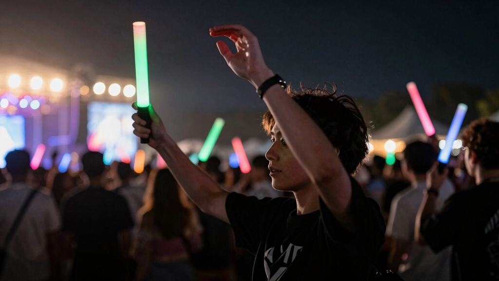 music festival glow sticks