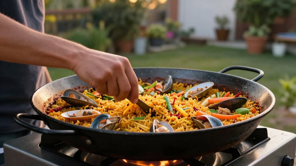 paella pan carbon steel