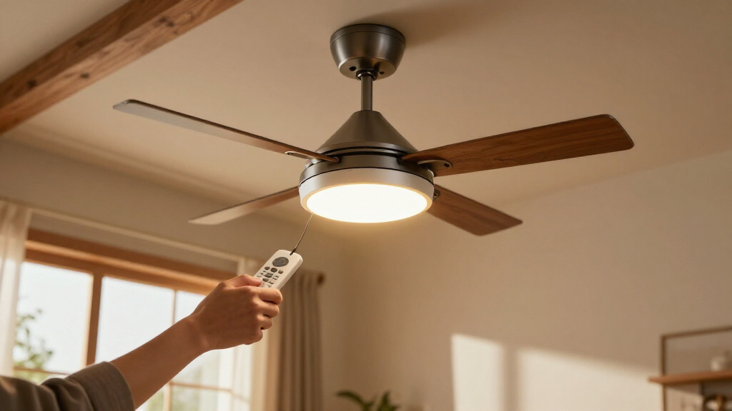 smart ceiling fan with LED lights