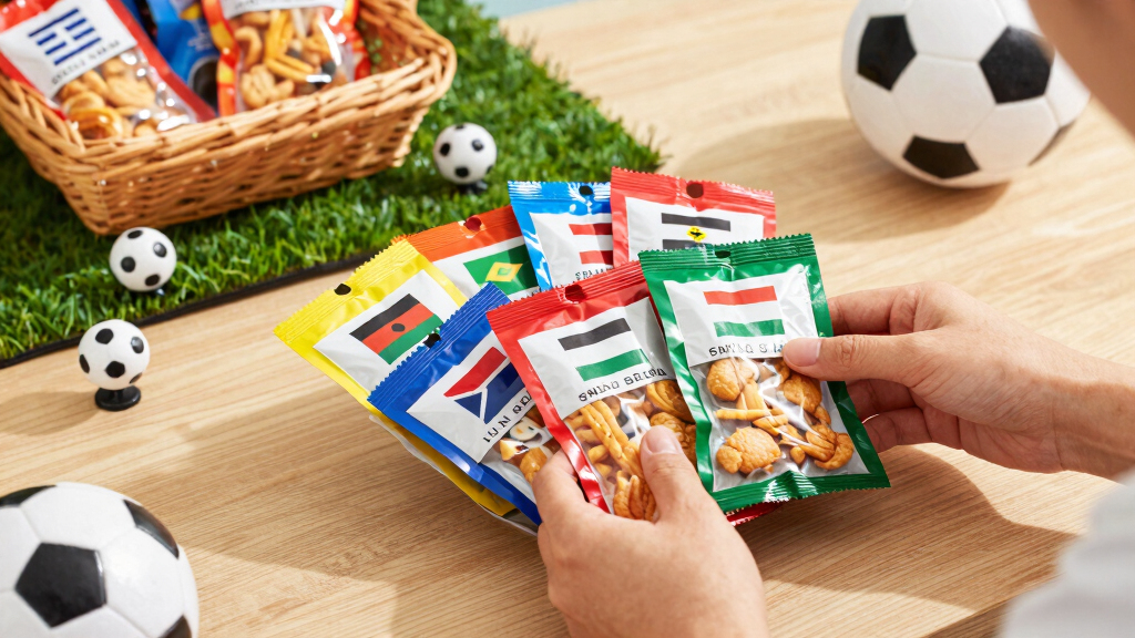 international soccer-themed snack baskets