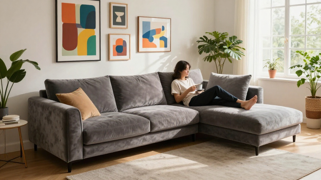 best high end sectional sofa for art filled living rooms