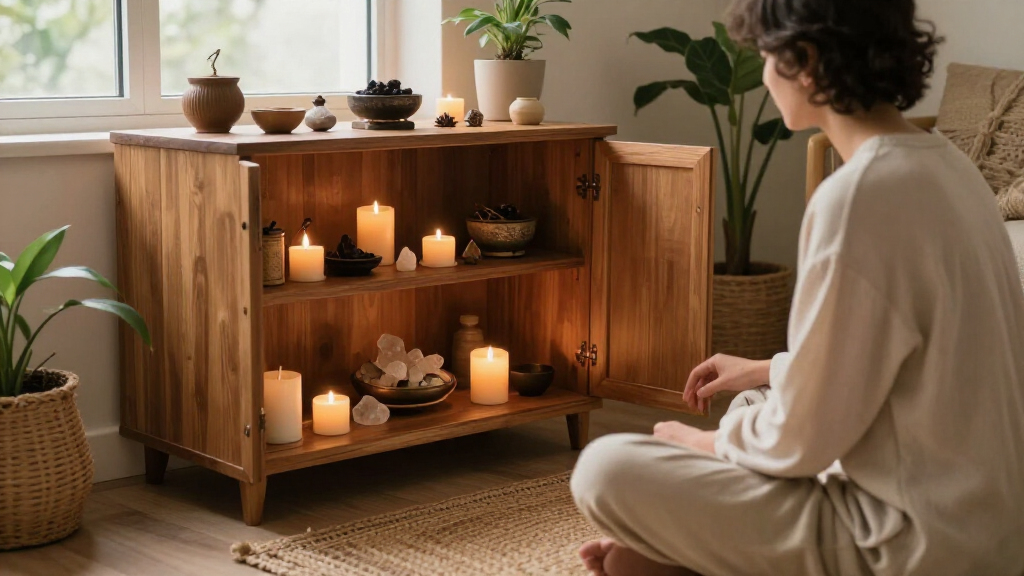 best meditation altar cabinet storage