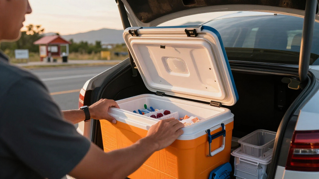 powered cooler freezer for road trips