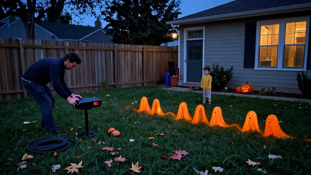 Halloween lawn projectors