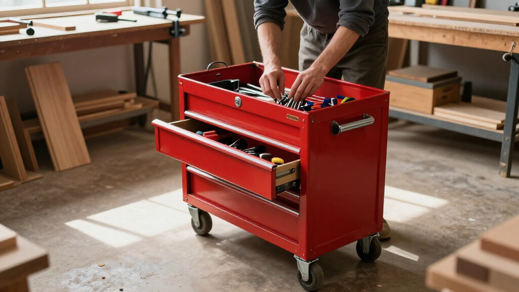 rolling tool chest for craft studio