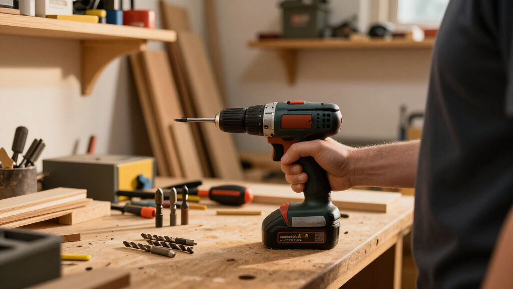cordless tool combo kit for woodworking for a garage workshop
