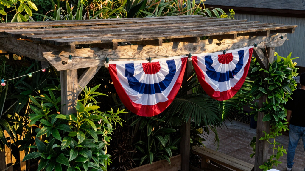 patriotic outdoor string lights