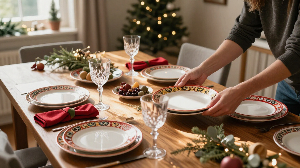 festive holiday tableware