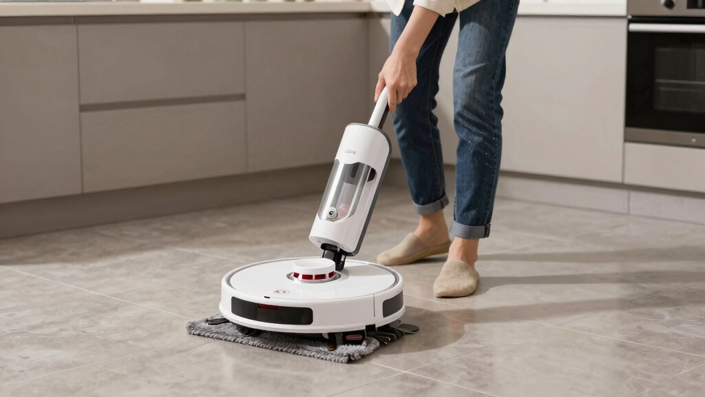 best robot vacuum mop combo with hot water mop washing