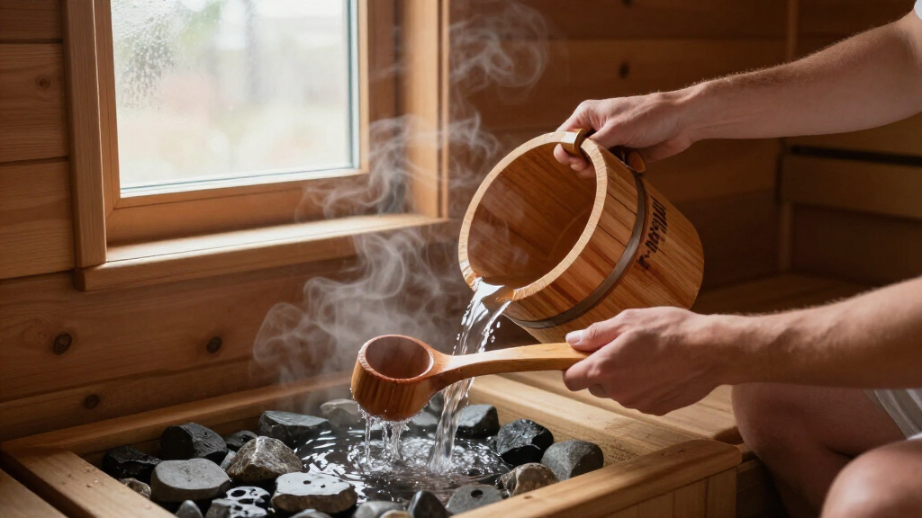 huum sauna bucket and ladle