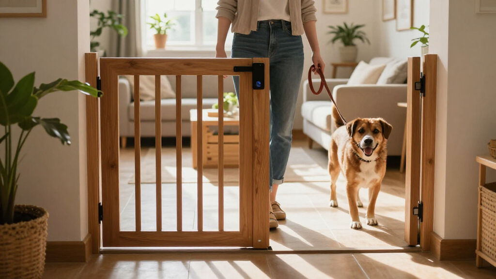 walk through dog gate with auto close