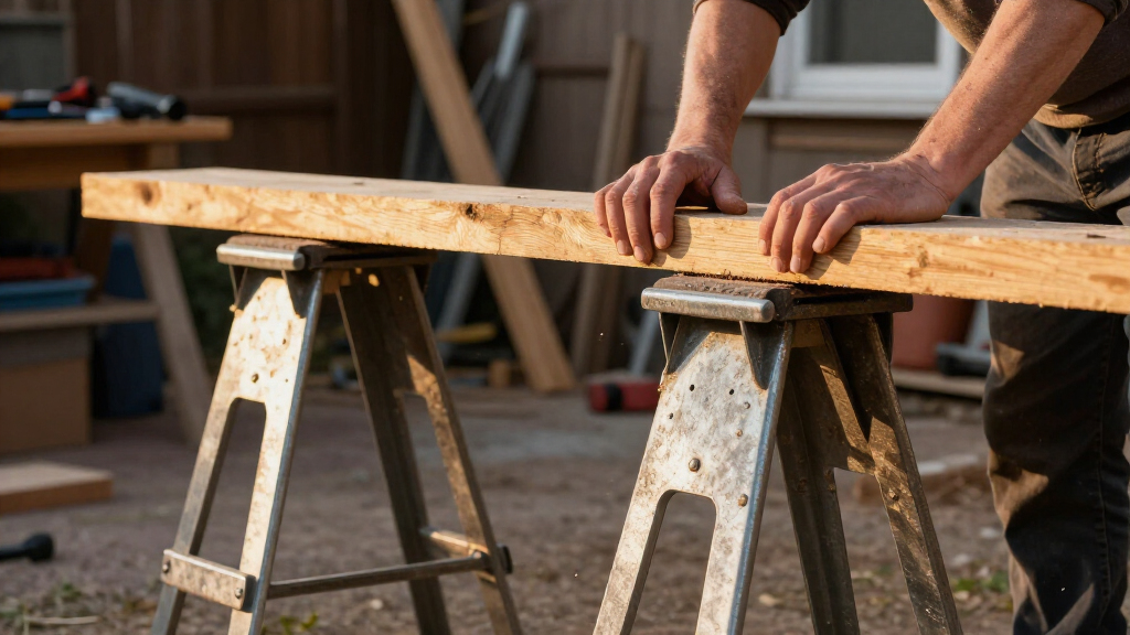 sawhorses heavy duty metal