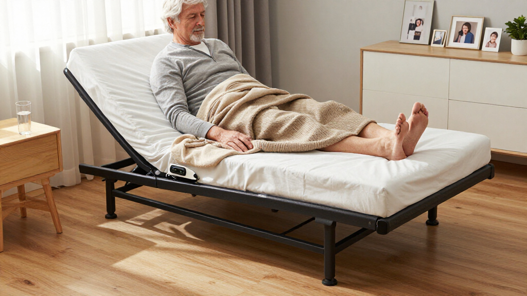 adjustable bed base with emergency power down