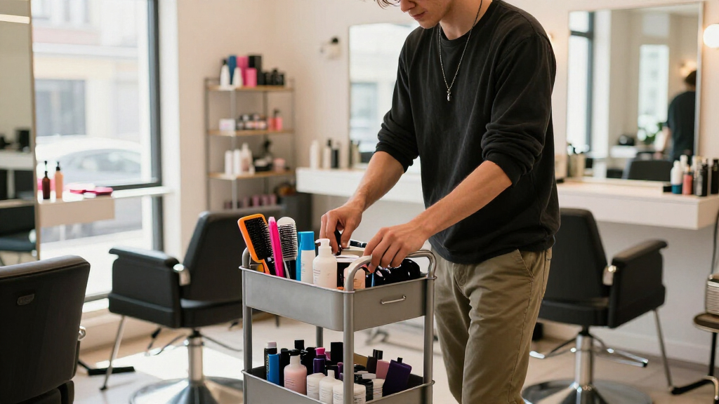 rolling salon carts for beauty rooms