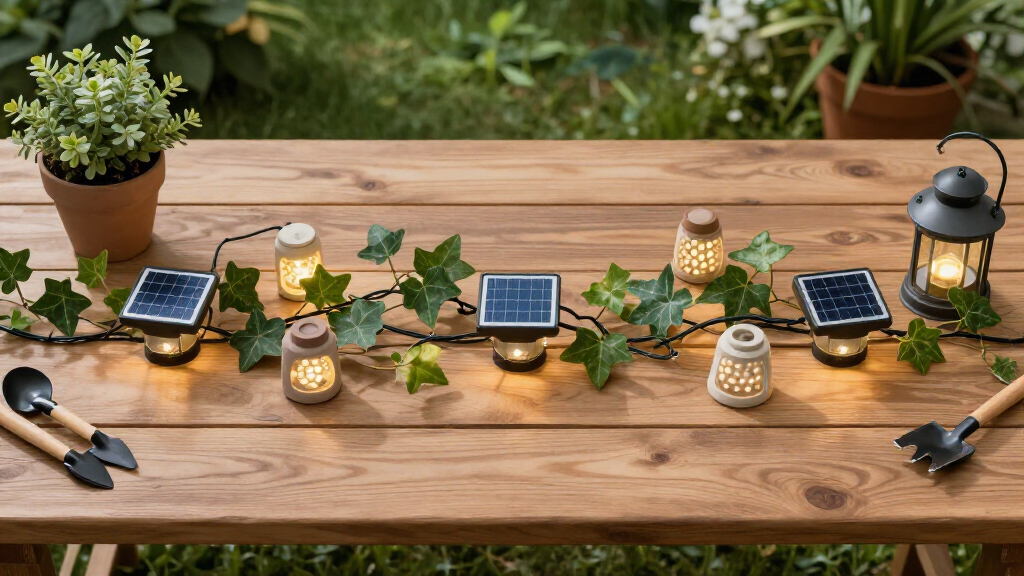 solar-powered outdoor fairy lights