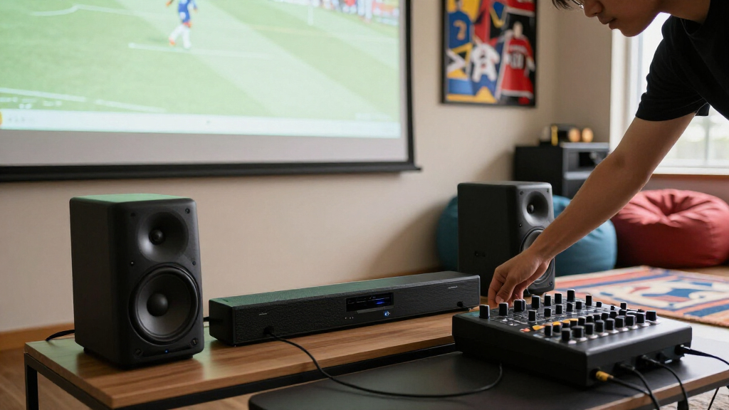 best audio setup for projector sports room