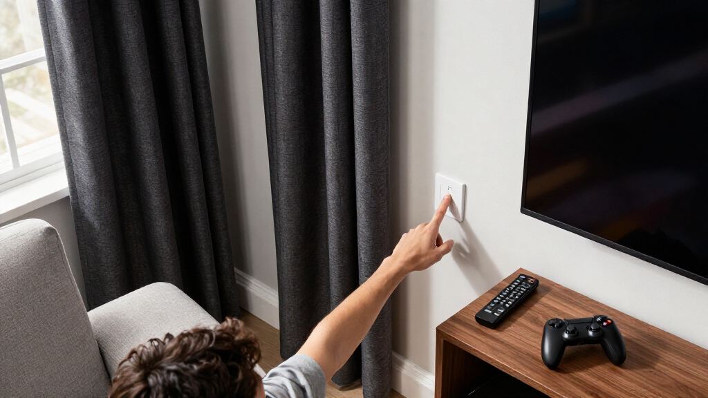motorized blackout curtains for media rooms