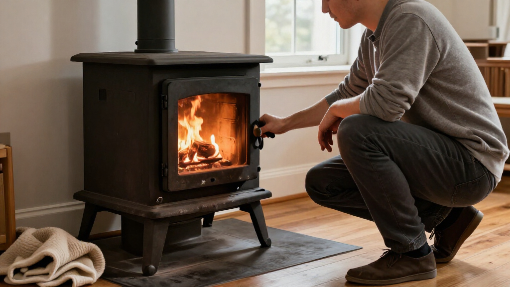 wood stove glass doors